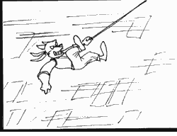 Animated sequence from the student film El Perro and the Amazing Rescue